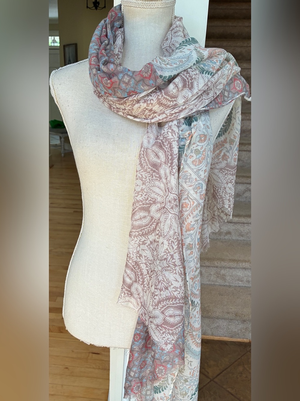 Marcus Adler New York Bohemian Floral &  Paisley & Floral Lightweight Scarf